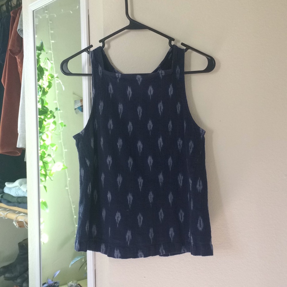 Eileen Fischer Ikat Square Neck Tank M